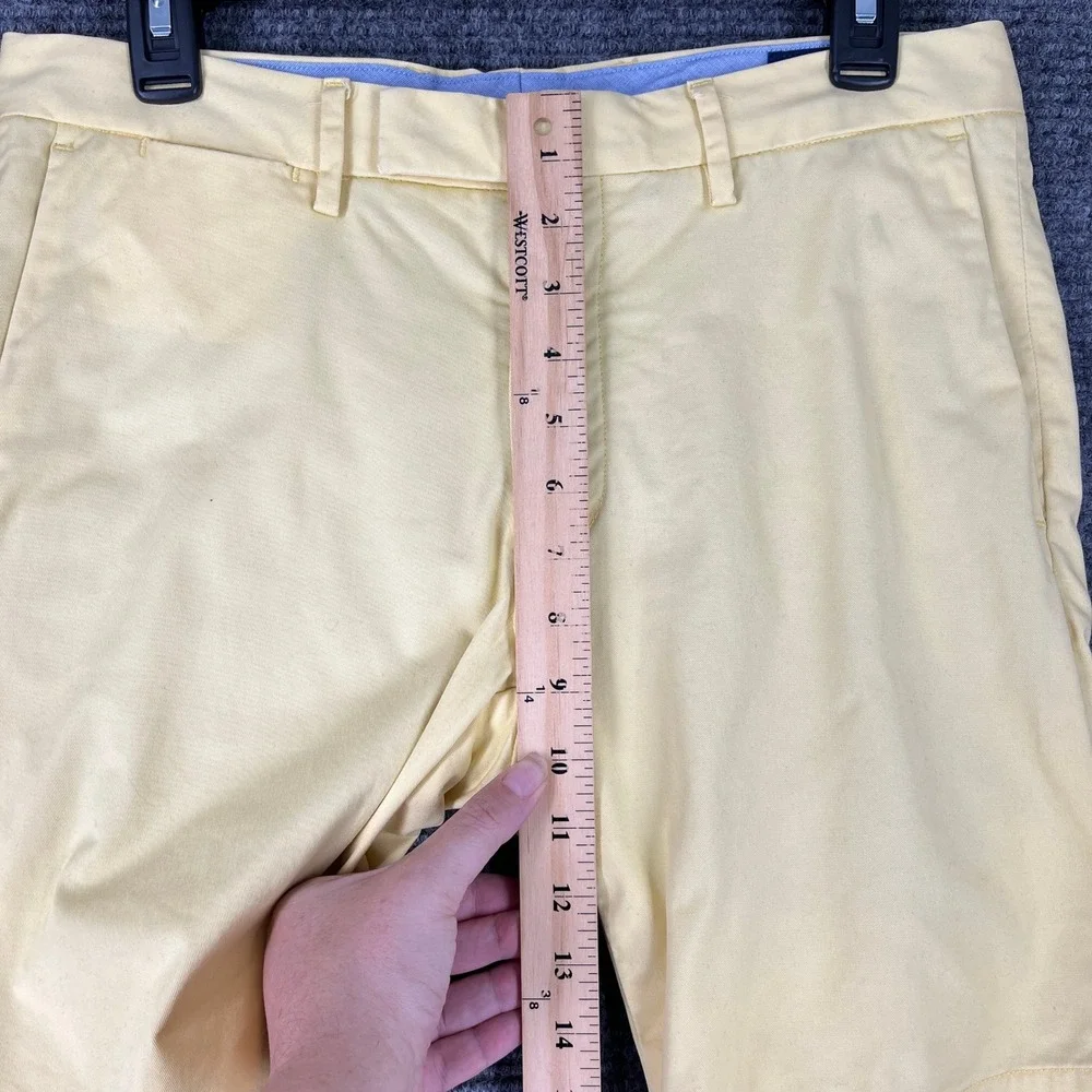 Polo Ralph Lauren Chino Shorts Mens Yellow 30 Flat Front Casual Summer Preppy 9